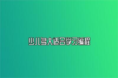 少儿多大适合学习编程 