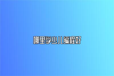 哪里学少儿编程好