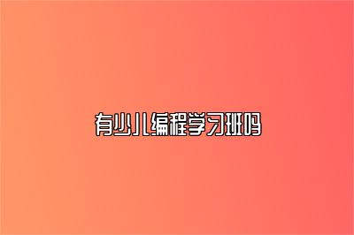 有没有少儿编程学习班？精选机构一览 