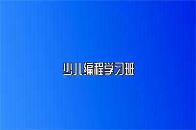 少儿编程学习班 