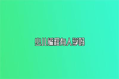 少儿编程有人学吗 