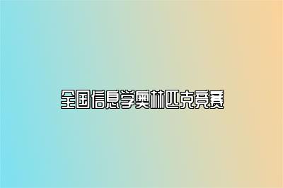 全国信息学奥林匹克竞赛 