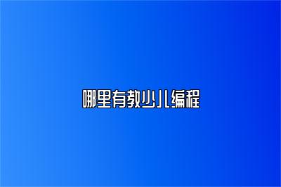 哪里有教少儿编程 