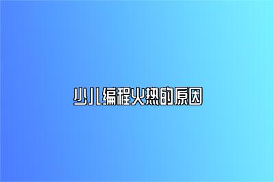 少儿编程火热的原因 