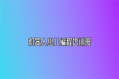 机器人少儿编程培训班 