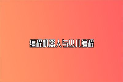 编程机器人与少儿编程 