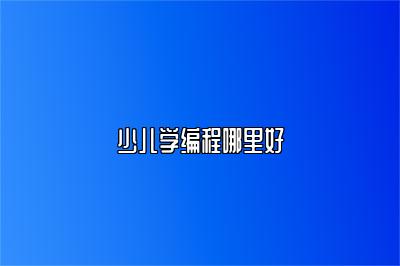 少儿学编程哪里好