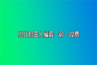 少儿机器人编程一对一收费 