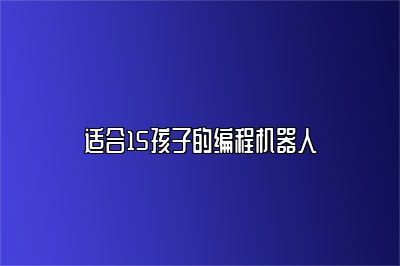 适合15孩子的编程机器人 