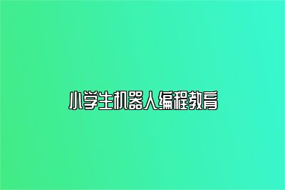小学生机器人编程教育 