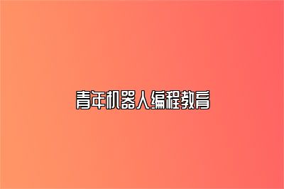 青年机器人编程教育 