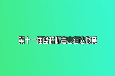 第十一届蓝桥杯青少组选拔赛 