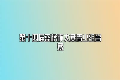 第十四届蓝桥杯大赛青少组省赛