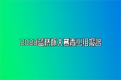 2023蓝桥杯大赛青少组报名