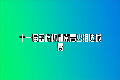 十一届蓝桥杯湖南青少组选拔赛 