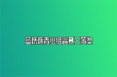 蓝桥杯青少组省赛三等奖