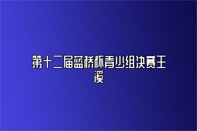 第十二届蓝桥杯青少组决赛王溪劼