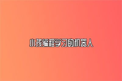 小孩编程学习的机器人 